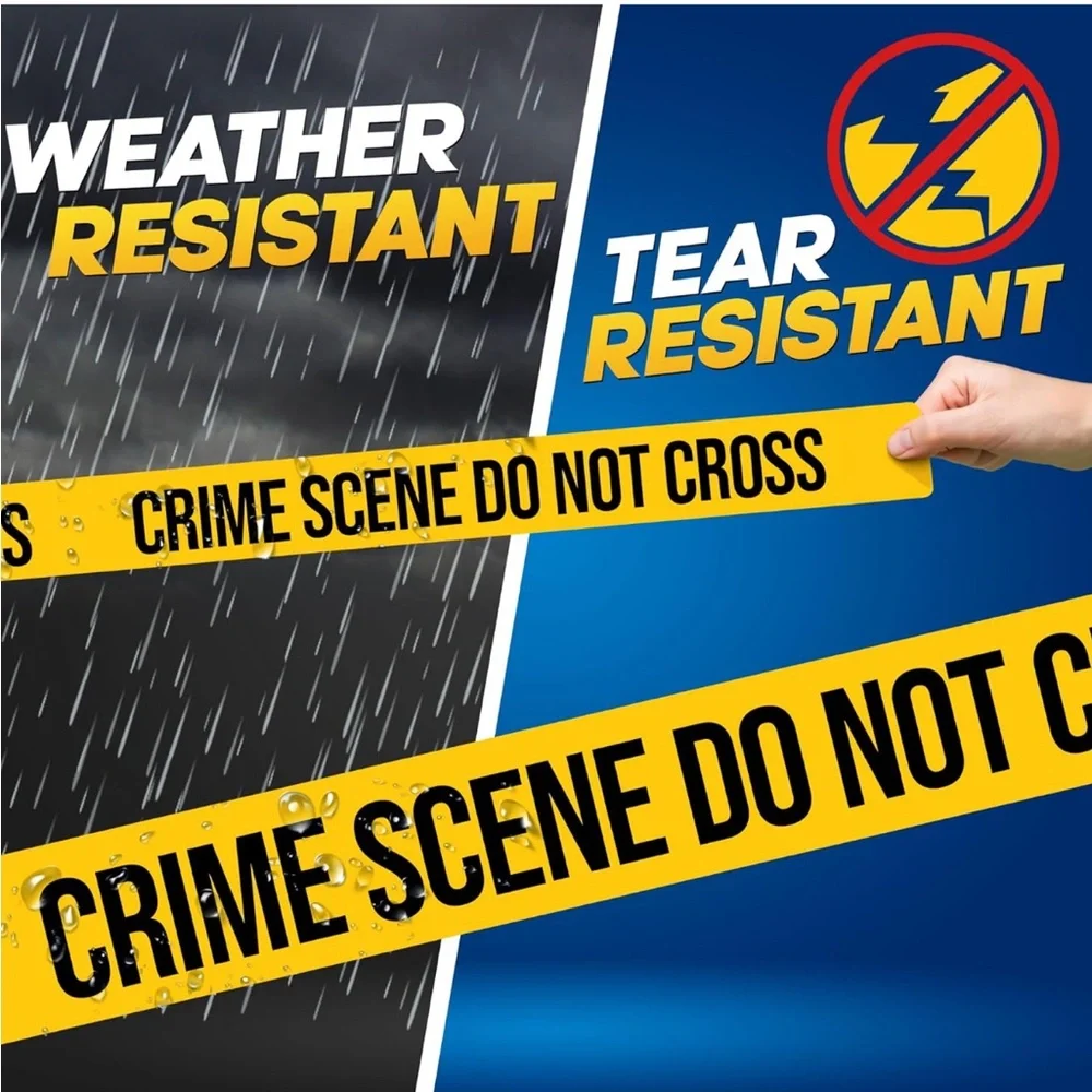 New CRIME SCENE DO NOT CROSS - Yellow Tape‎ 3” X 1000 feet Fun for Halloween